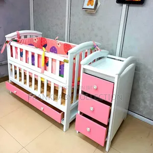 Quality Wooden Baby Cot Full Package