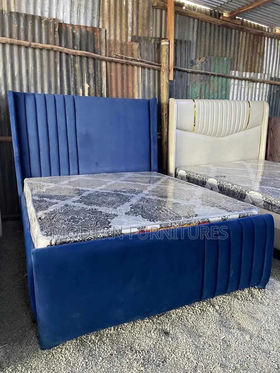 Dark Blue 5by6 Bed