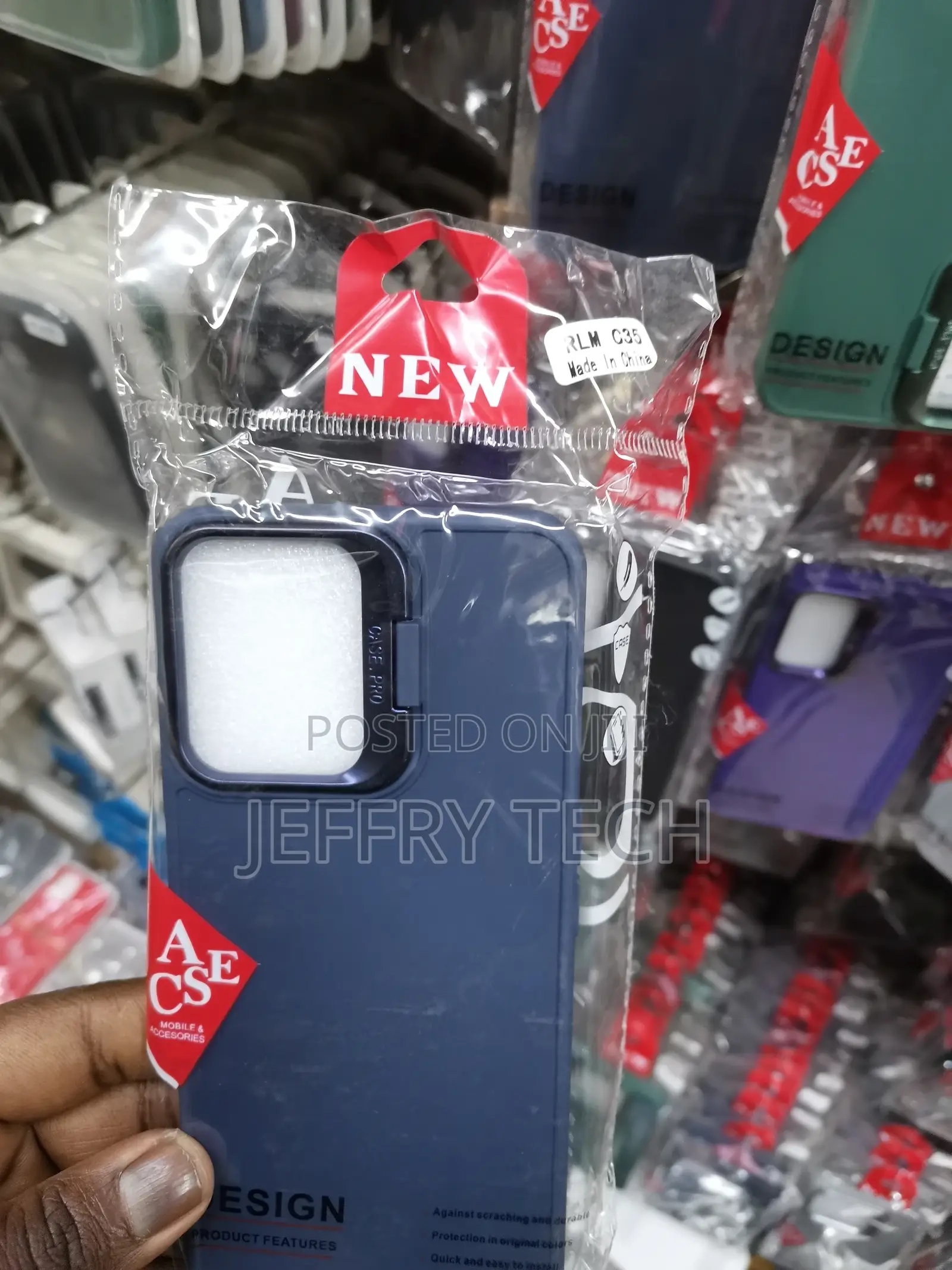 Realme C35 Case With Standing Camera Frame -Blue