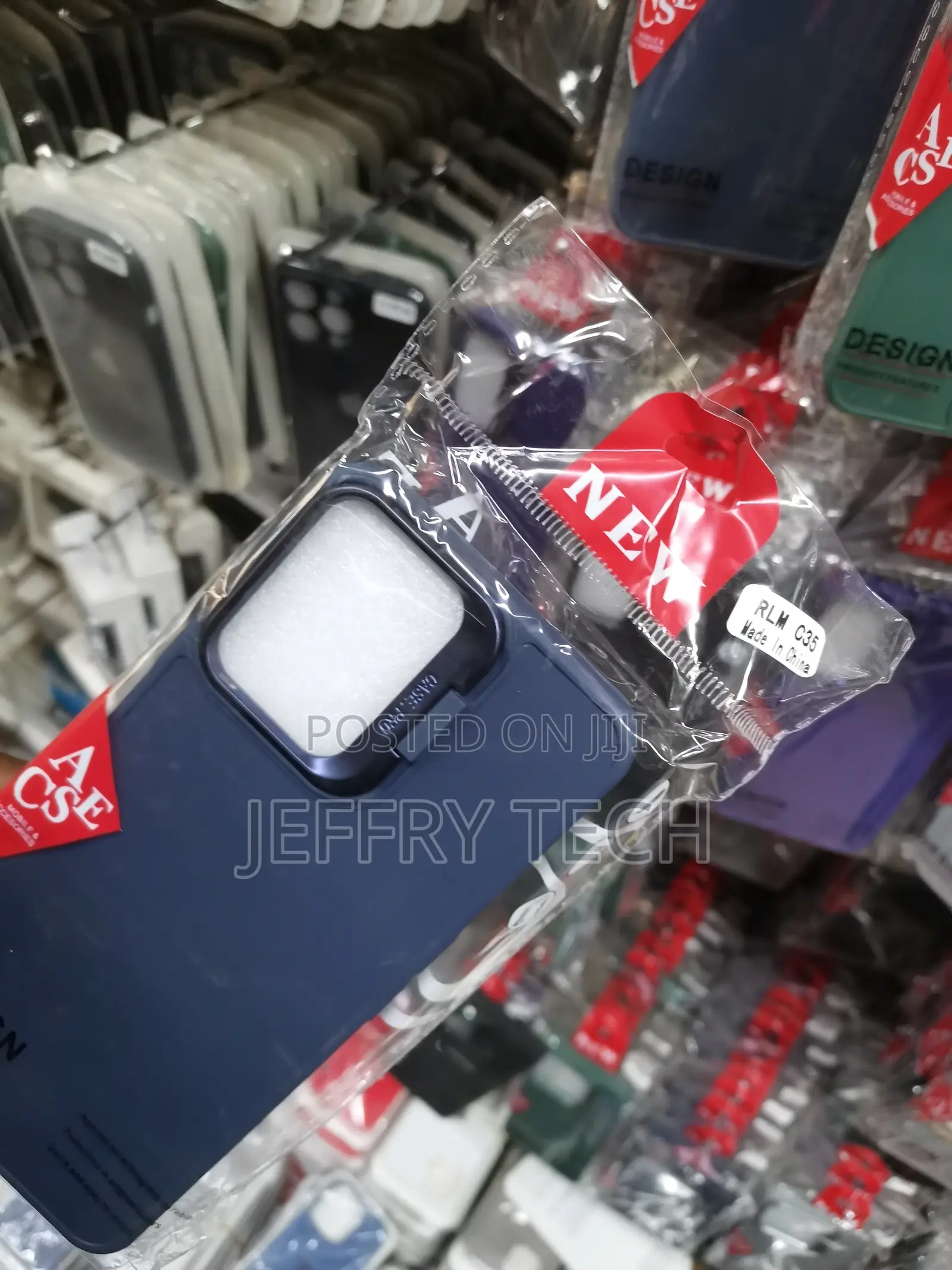 Realme C35 Case With Standing Camera Frame -Blue