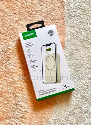 Ugreen 10000mah 20W Magnetic Wireless Power Bank - Beige