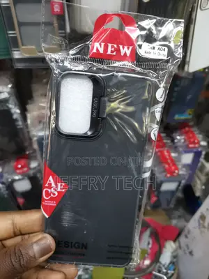 Samsung A04 Case With Camera Frame Stand-Black