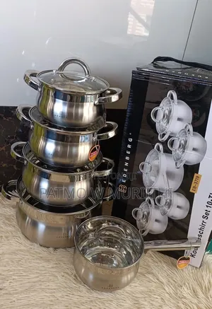 Edenberg Sufuria, Edenberg Cookware 10pcs Stainless Steel