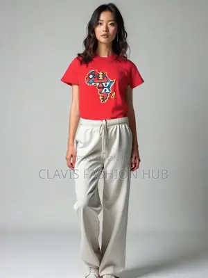Red Tshirt With Map of Africa