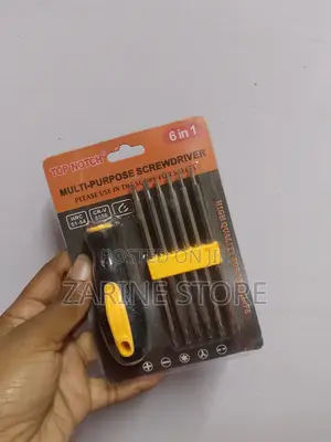 6 in 1 Screwdriver High Quality With a Rubber Handle