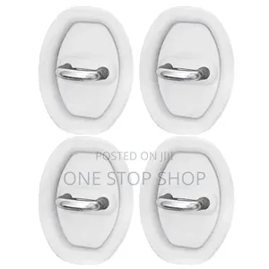 4pcs White Car Door Silicon Anti Shock Pad Absorbers