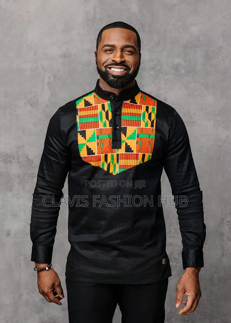 African Kente Men's Shirt for Ruracio