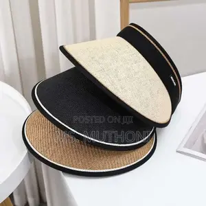 UV Protection Straw Hat With Open Top,