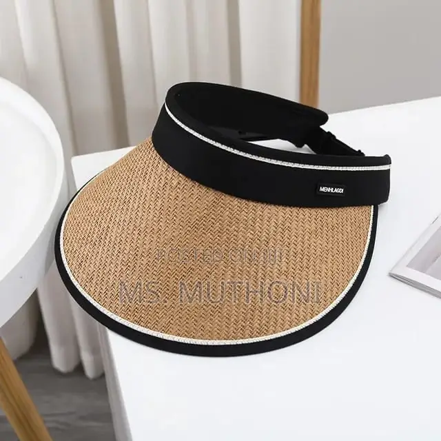 UV Protection Straw Hat With Open Top,