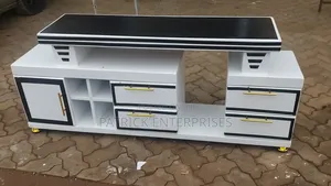 Modern Wooden TV Stand With LED Lights