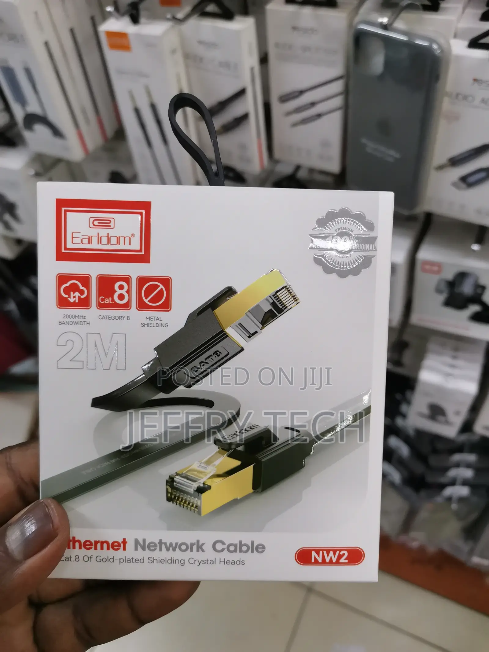 Cat 8 Ethernet Cable Flat Internet Network Cable 2mtrs