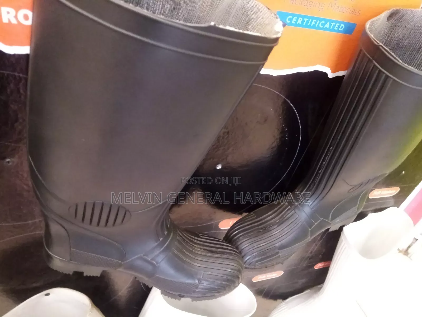 Heavy Duty Black Gumboots