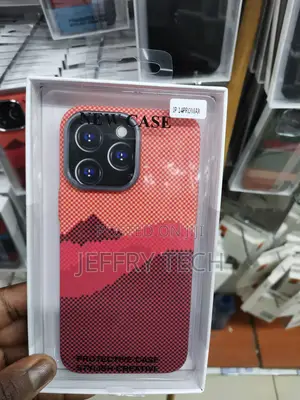 iPhone 14 Pro Max Case Carbon Fiber Case-Orange-Multicolor