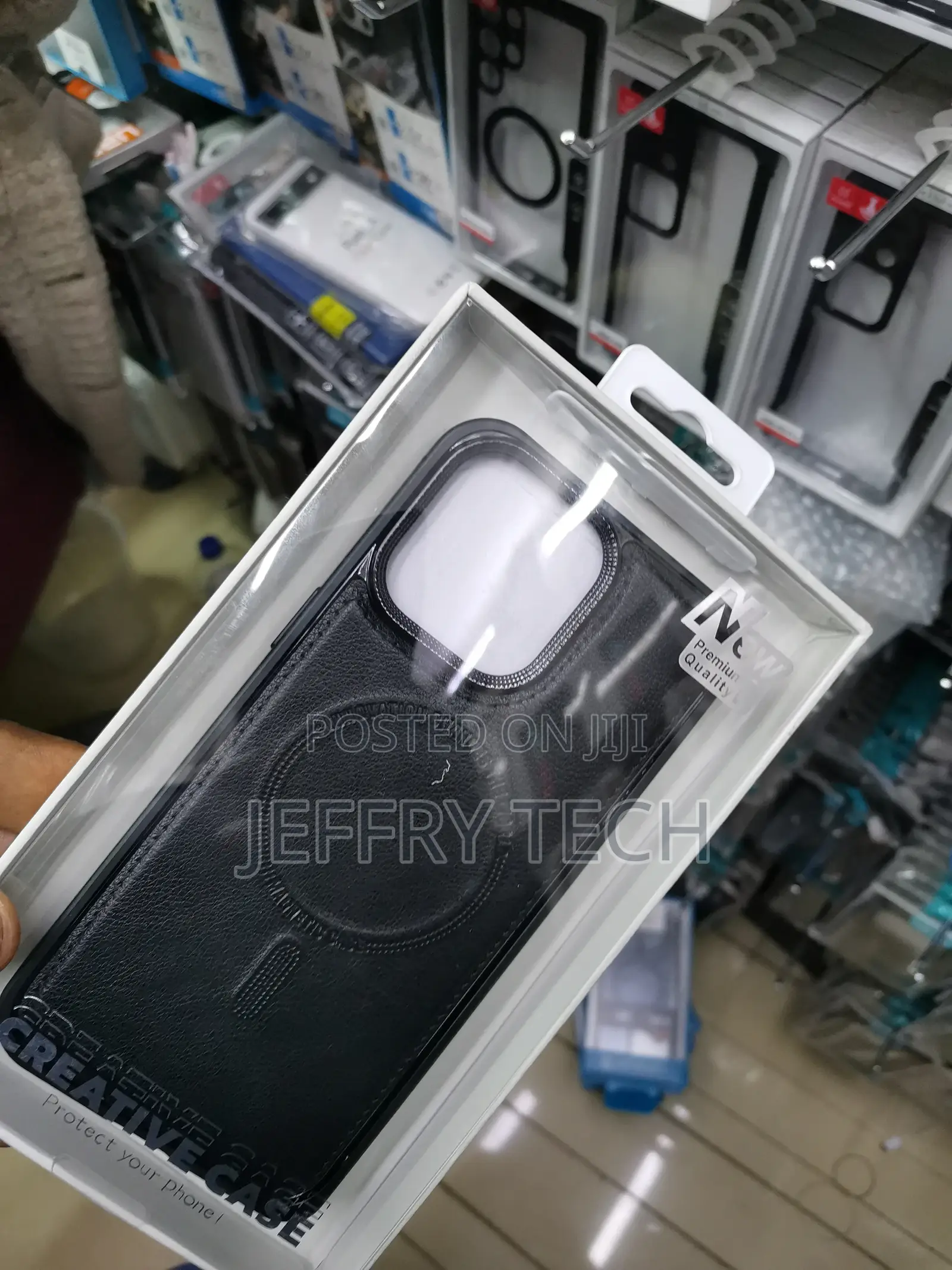 iPhone 15 Pro Max Leather Case Magsafe With Camera Frame