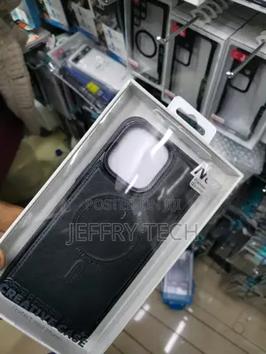iPhone 15 Pro Max Leather Case Magsafe With Camera Frame