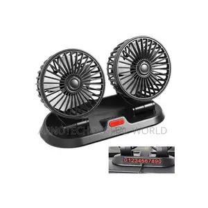 Dual Head Car Fan 360° Rotation Car