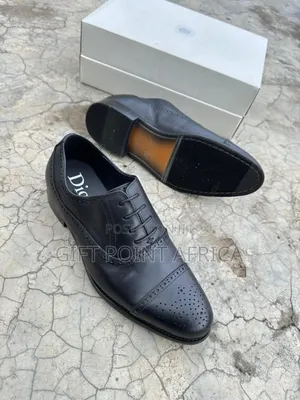 Black Dior Leather Official Shoes