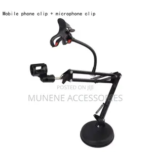 Mobile Phone Mic Holder 360 Rotating Flexible Podcast Stand