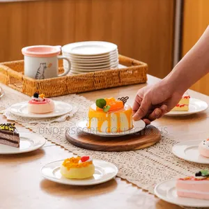 Porcelain Dinner Shallow Plates.