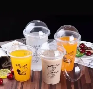 Custom Logo Printed Disposable 500ml Juice Mugs