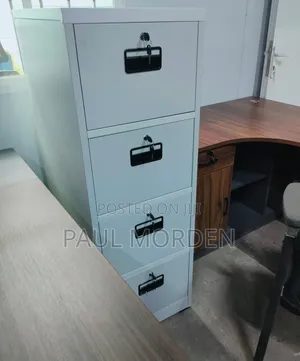 Metallic Filing Cabinet With 4_ Drawers