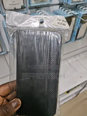 Flip Cover for Vivo Y02 4G | Premium Leather Case-Black