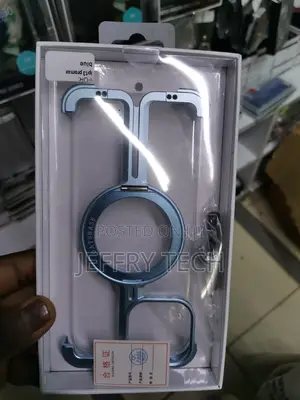 Z Shape Metal Case for iPhone 13 Pro Max ,Magsafe-Blue