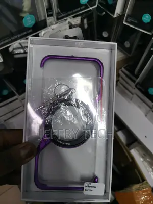 Z Shape Metal Stand Case for iPhone 16 Pro Max-Purple