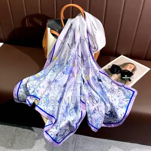 Summer Fashion Ladies Floral Printed Silk Shawls
