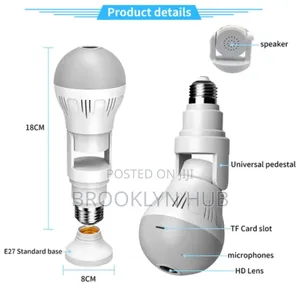 Standard Based Camera Panoramic Bulb With CCTV Camera