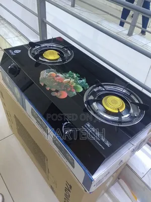 Nunix Gas-Stove Double Burner Glass Top