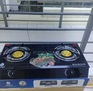 Nunix Glass Table Top Double Burner Gas Stove Cooker