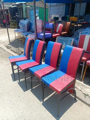 Restaurant Executive Chairs, Blue and Red, 