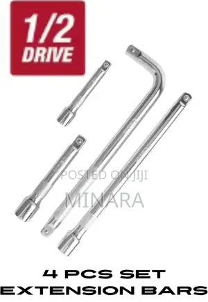 4 Pcs. Extension Bars for Sockets, 1/2'' Drive