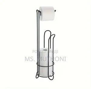 Black Metallic Tissue Rolls Holder