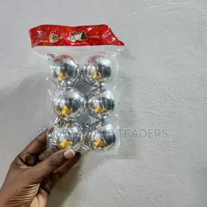 6 Piece Christmas Balls Silver