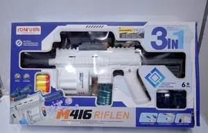3 in 1 Soft Bullet Bubble Toy Gun