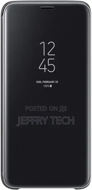 Samsung Clear View Cover Case for Samsung Galaxy S9-Black