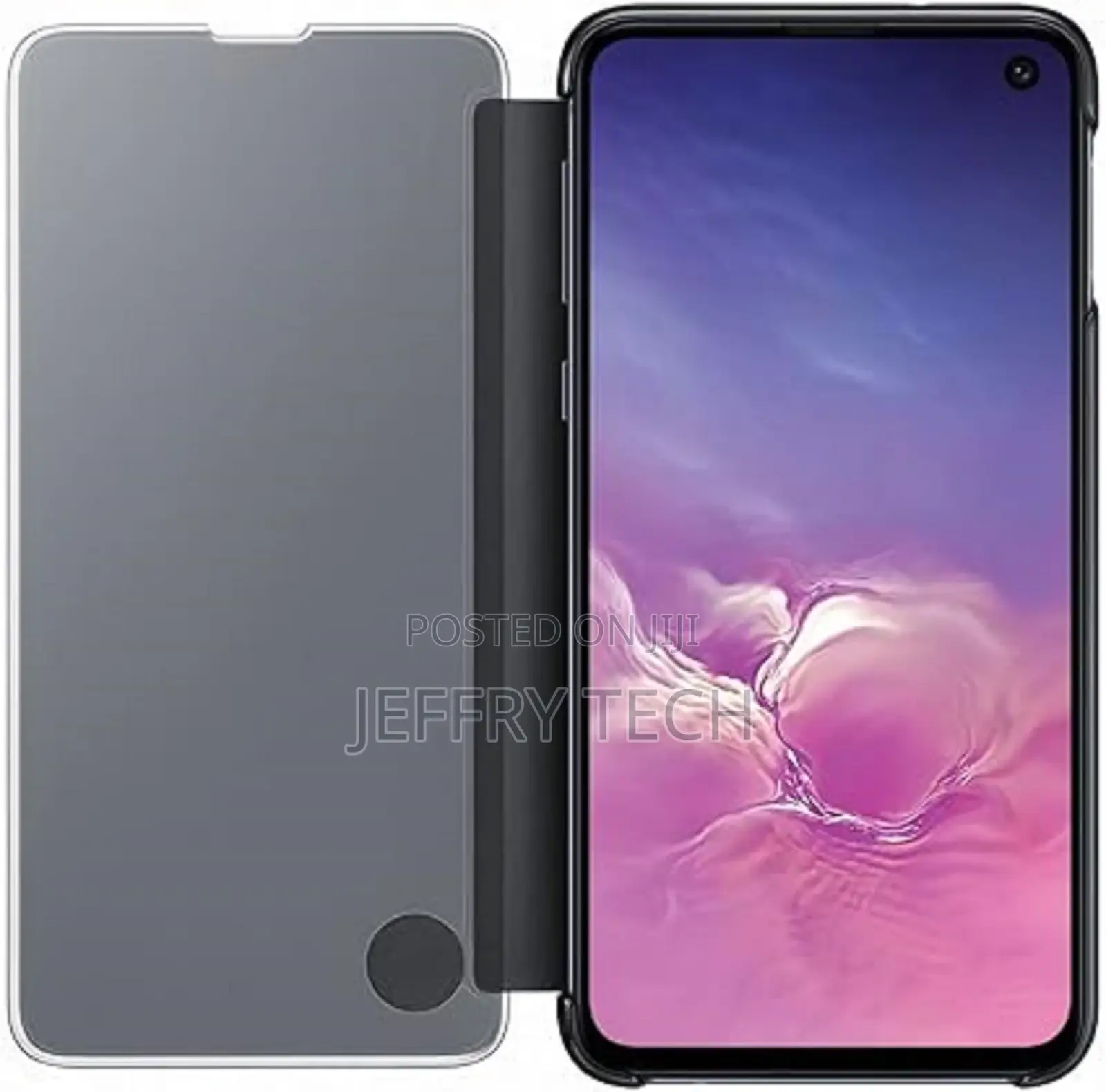 Galaxy S10e Protective Clear View Folio Cover Case - Black