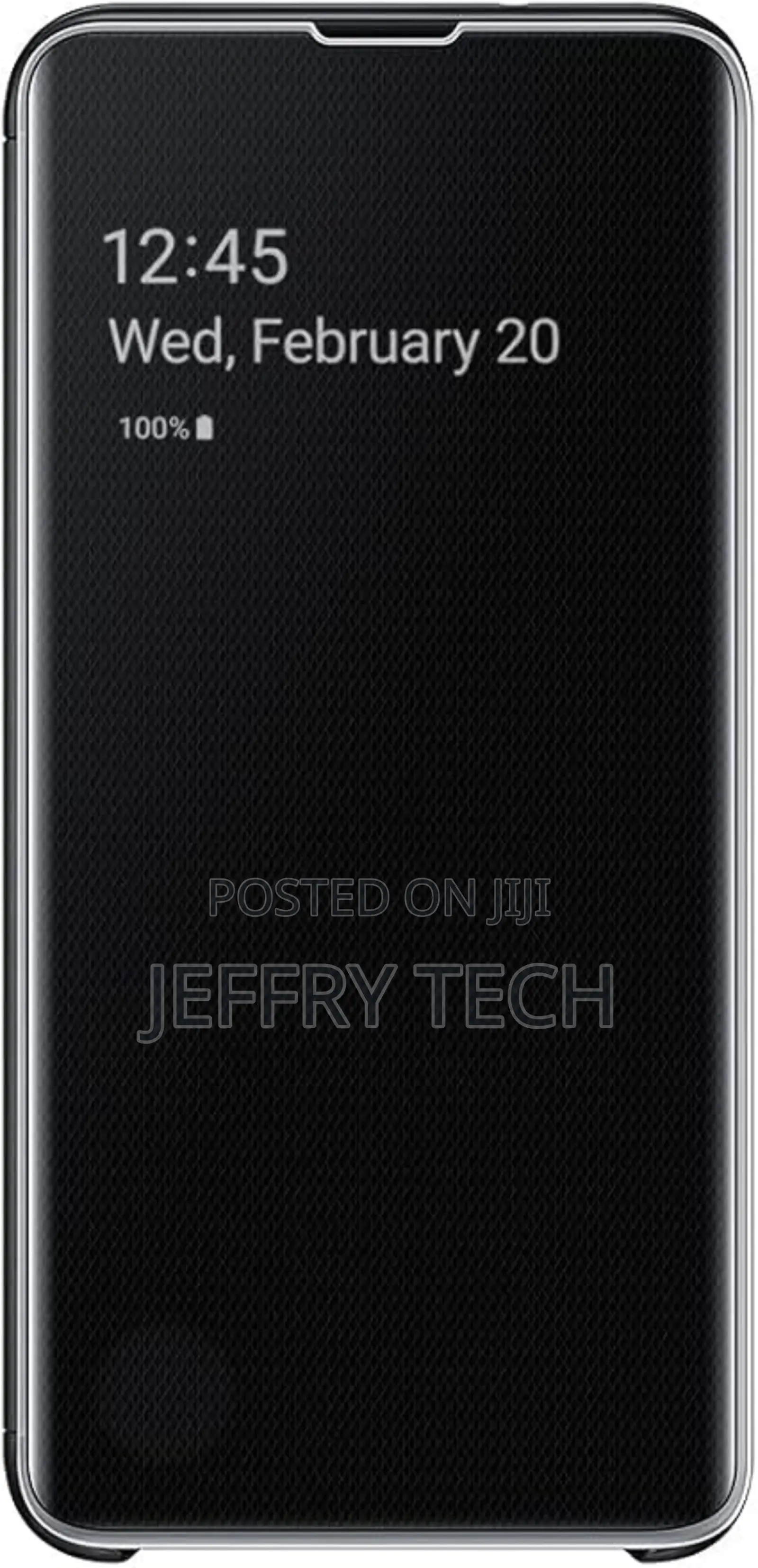 Galaxy S10e Protective Clear View Folio Cover Case - Black