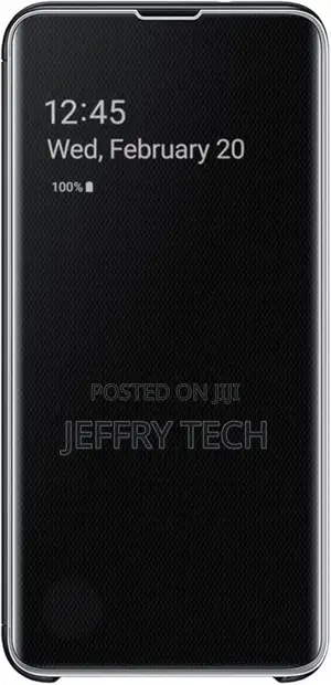 Galaxy S10e Protective Clear View Folio Cover Case - Black