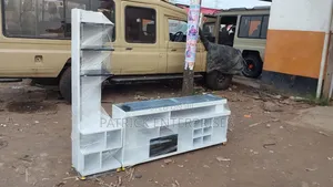 Modern Wooden TV Stand With Flowers  Stand