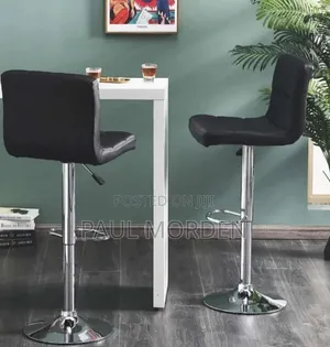 Black Swivel Adjustable Barstools
