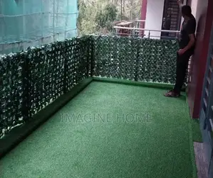 Artificial Green Fences Home Decoration With Grass Carpet