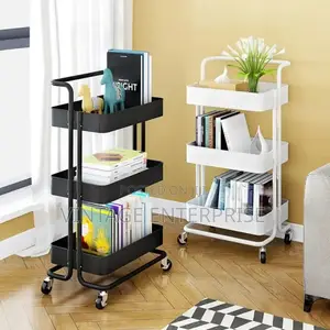 Multifunctional Movable Trolley Storage Rack