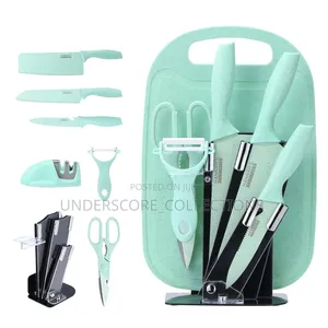 7 PCS Set Wheat Straw Kitchen Stainless Steel Accessories.