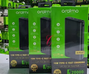 Oraimo Traveler 15 Flash 15W 20,000mah Power Bank