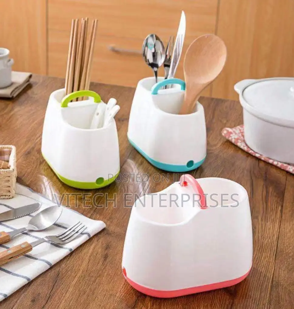 2 Slot Spoon Holder Cutlery Drainer