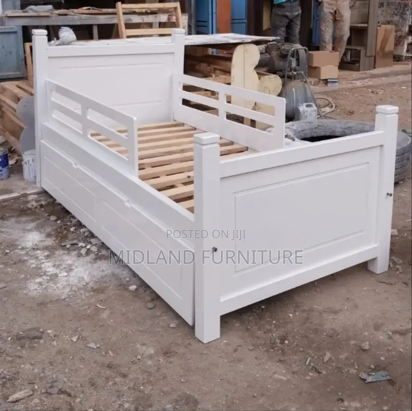 Children Bed With Pullout Drawer