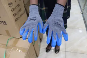 Fashion Diamond Grip Industrial Work Safety Gloves 1pair